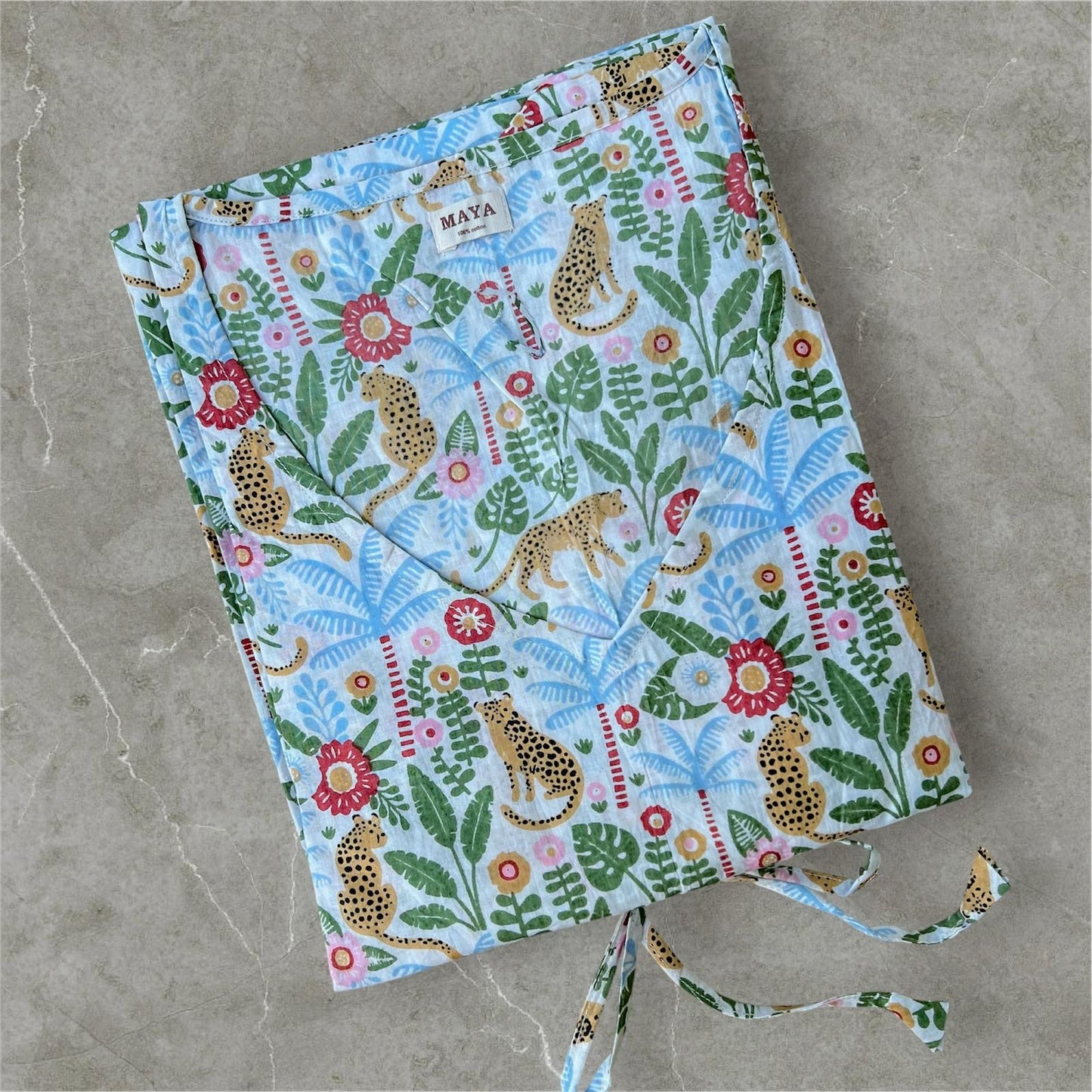 Cotton Kaftan -  White Jungle