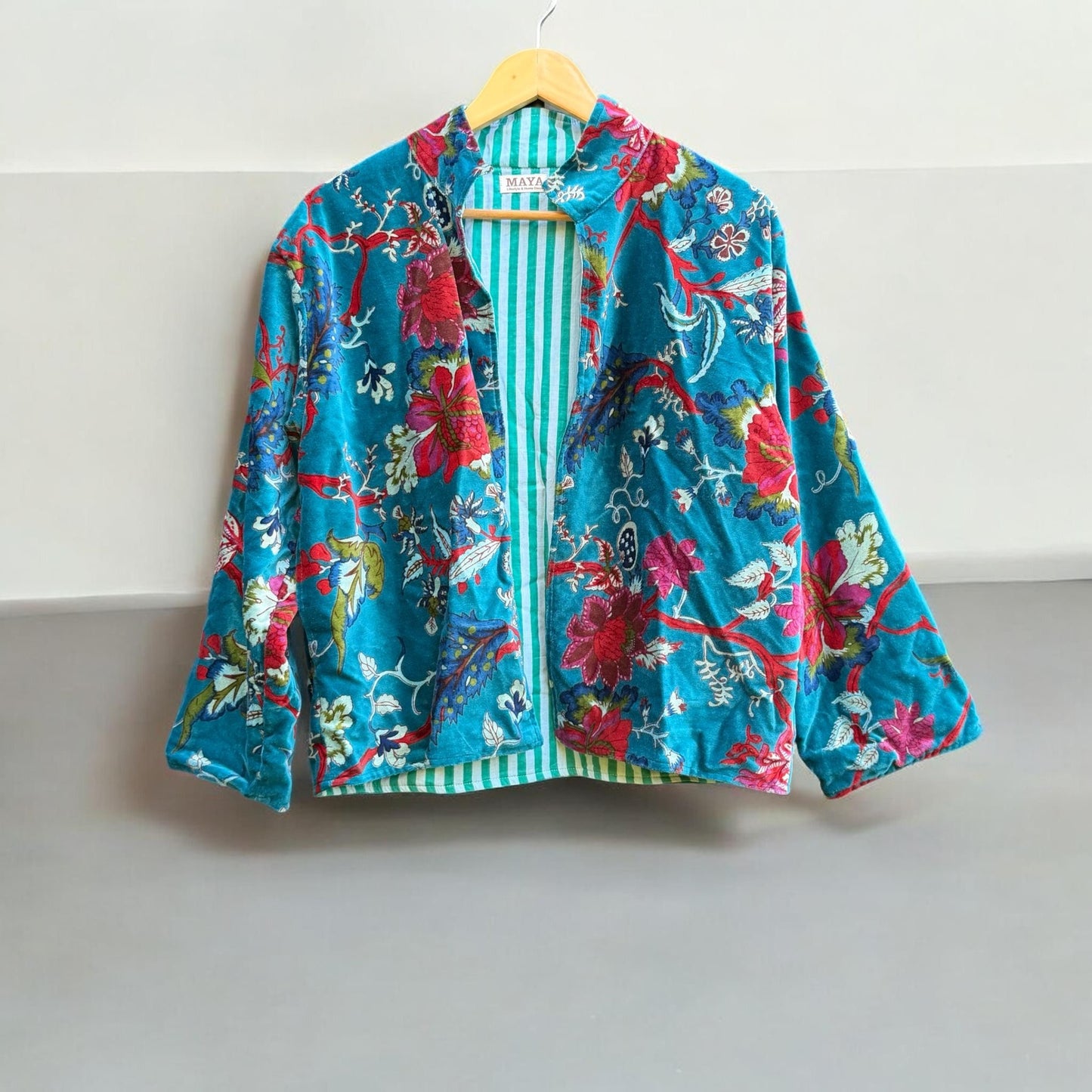 Velvet Jacket - Teal Gulbahar