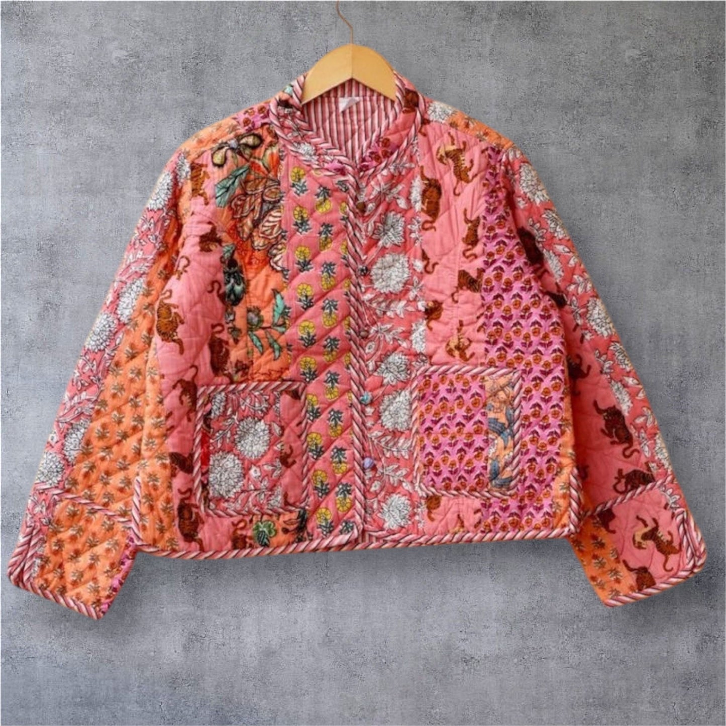 Reversible Cropped Jacket - Patchwork