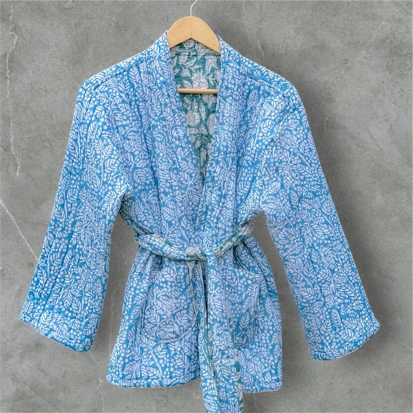 Reversible Quilted Jacket - Teal