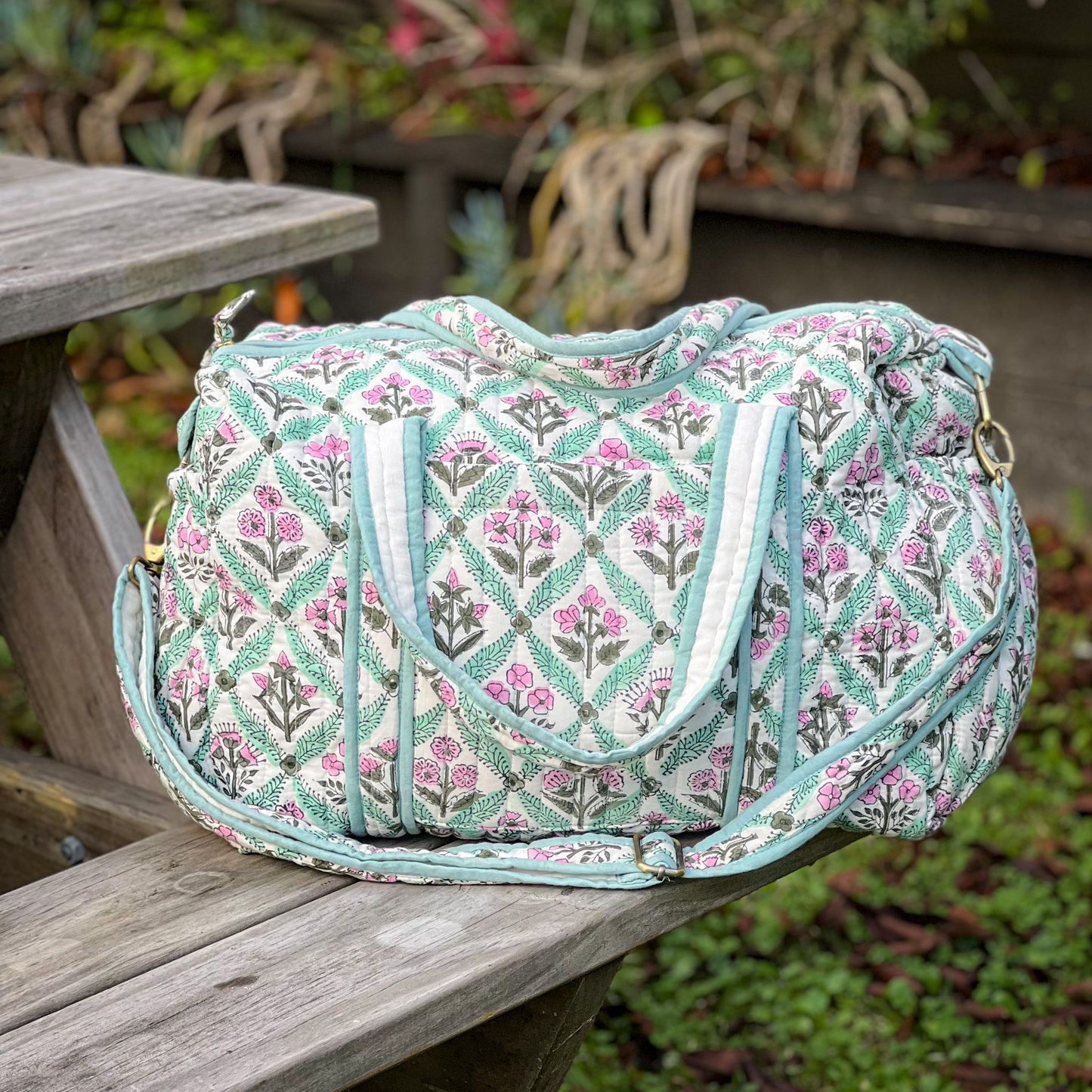 Weekender Bag - Seagreen Jaal