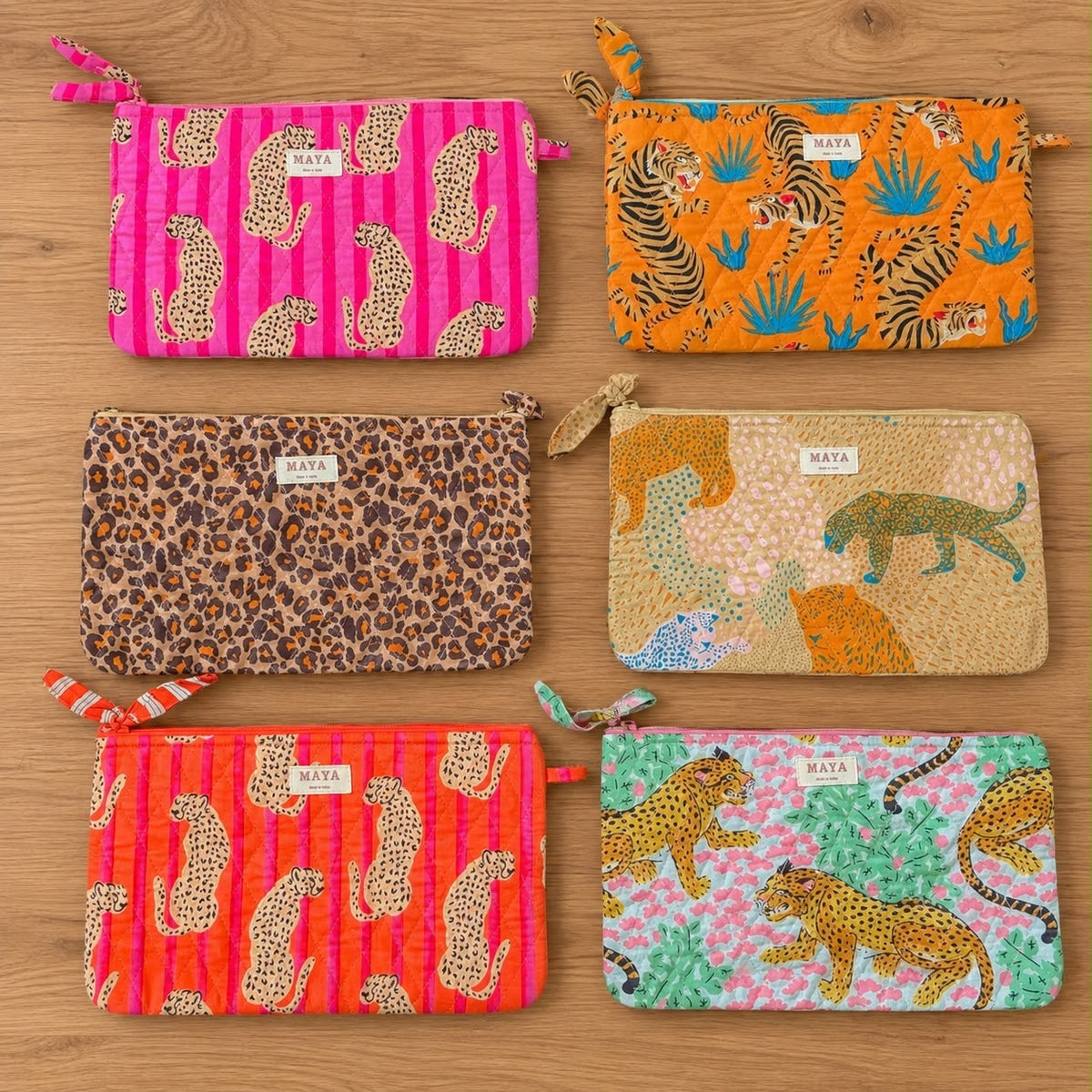 Cotton Quilted Pouches