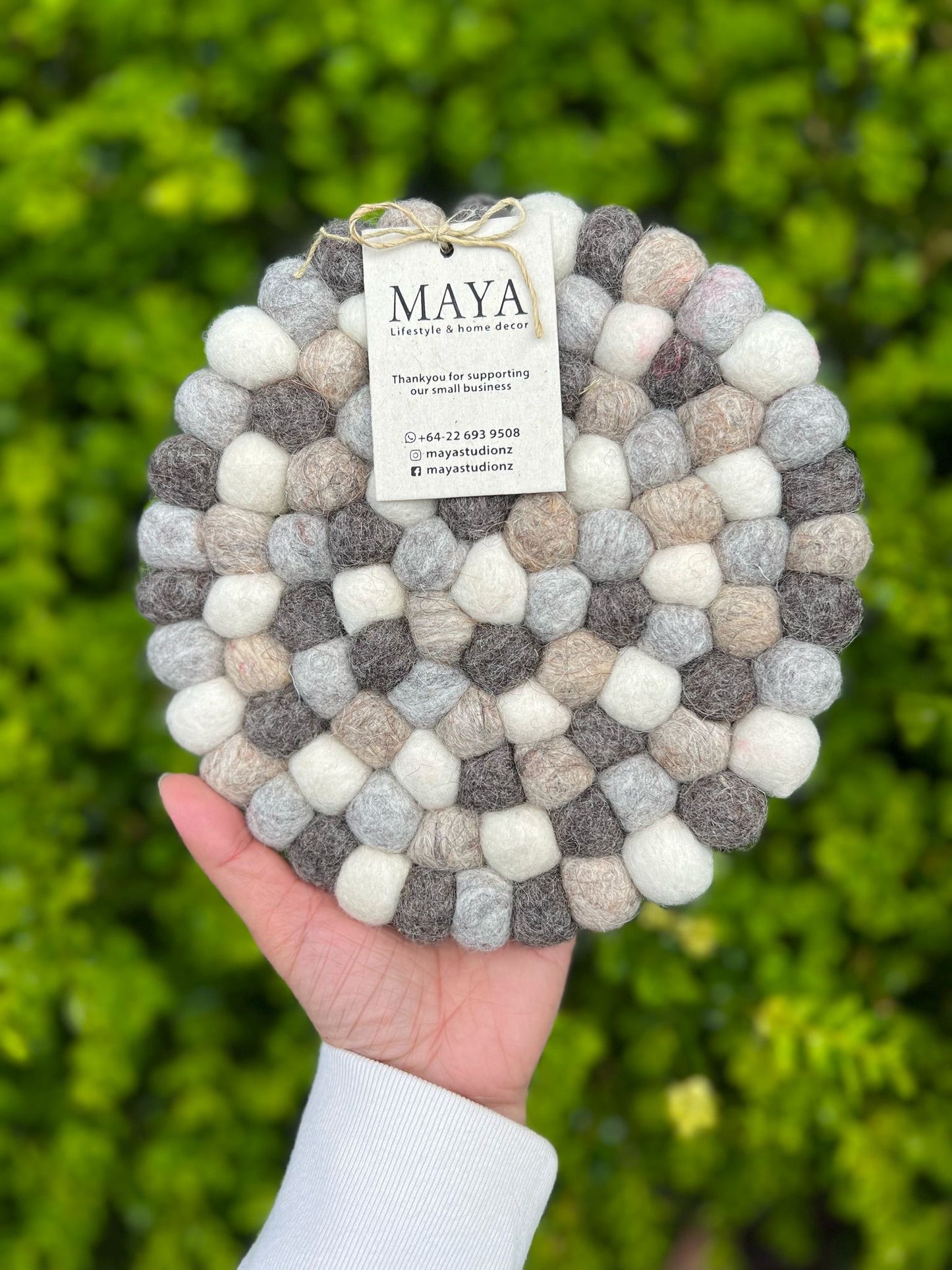 Feltball Trivet - Pebble