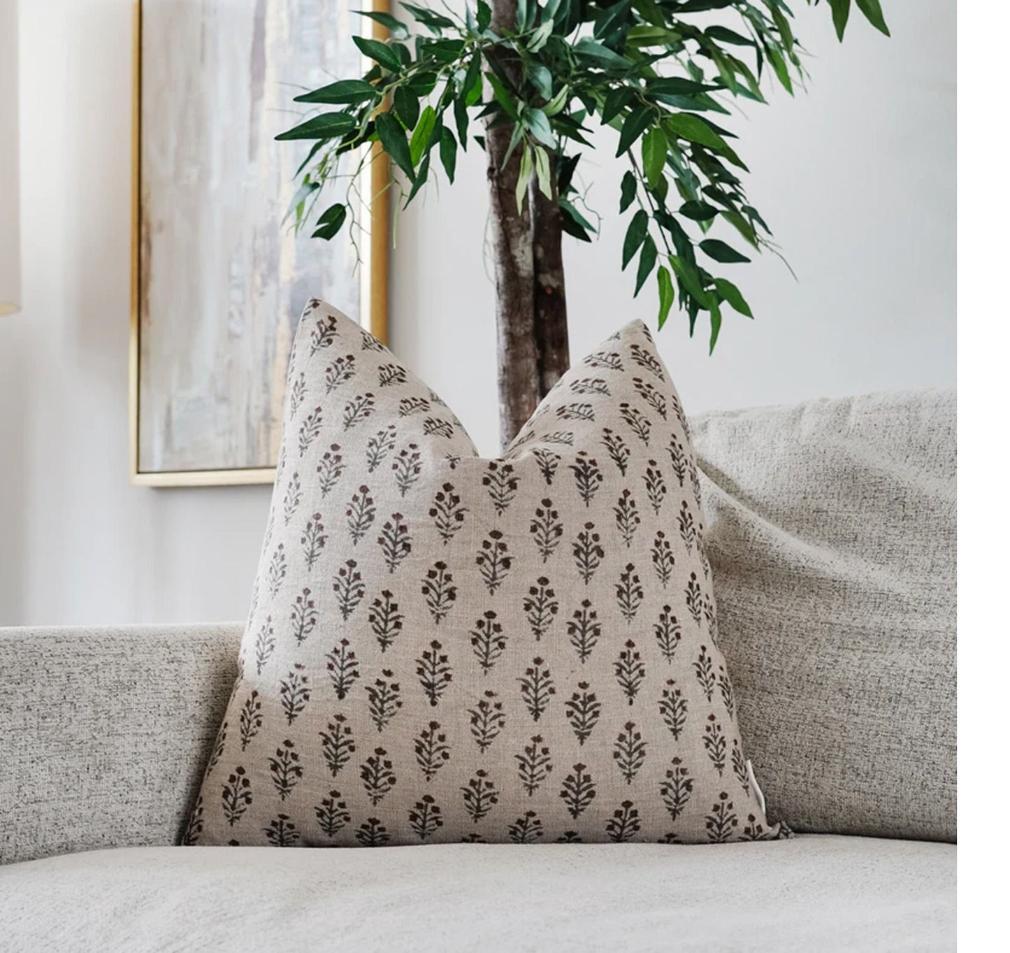 Linen Cushion Cover - Rustic Charm