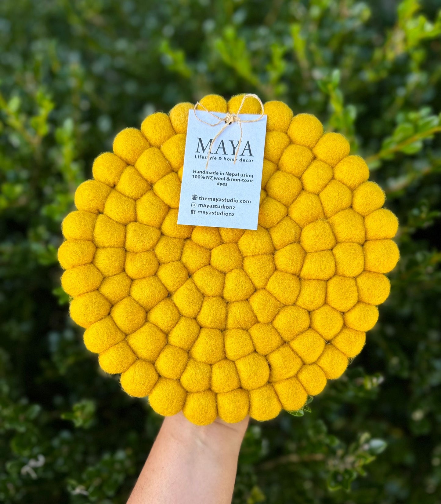 Feltball Trivet - Yellow