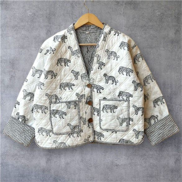 Reversible Cropped Jacket - White