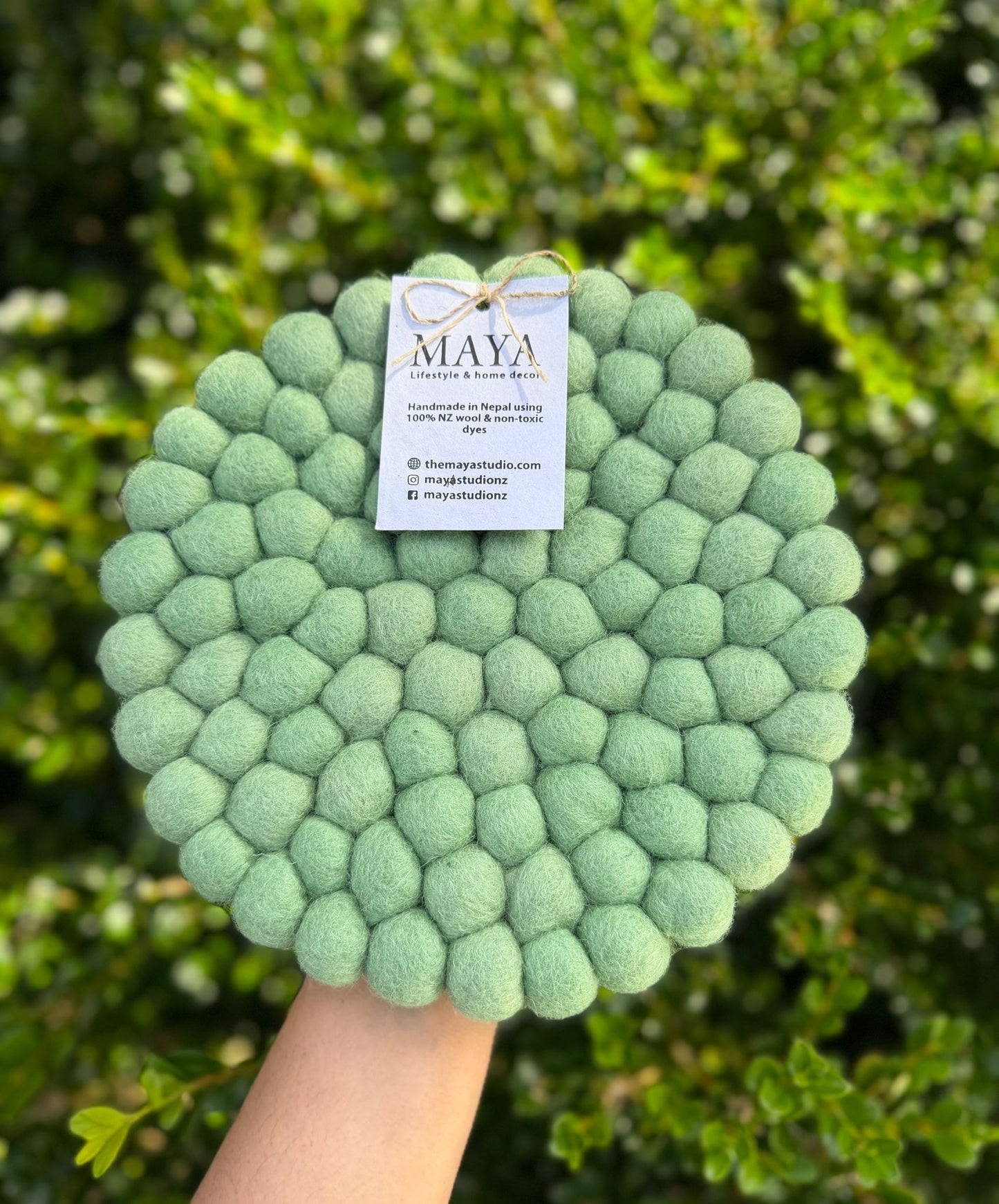 Feltball Trivet - Pistachio