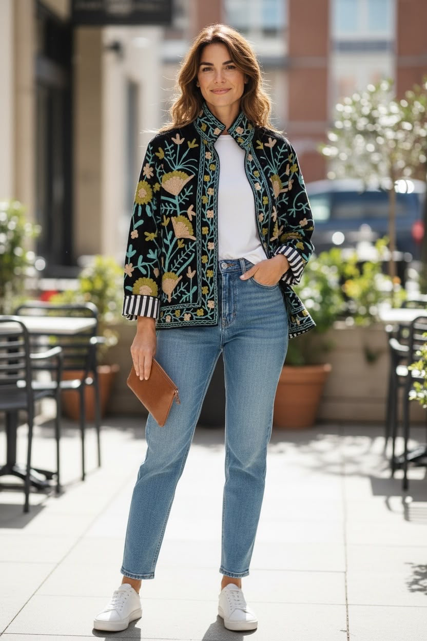 Suzzani Jacket - Bluebell Noir