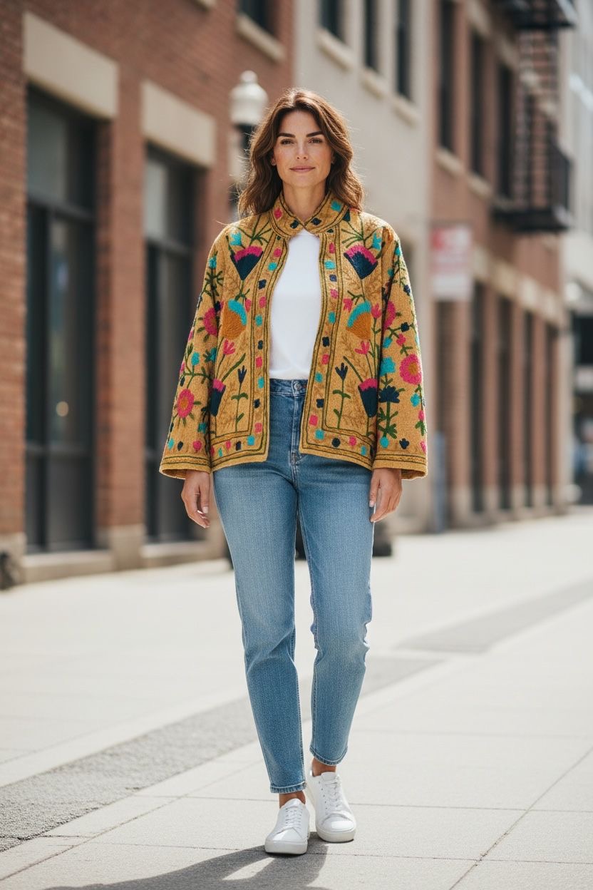 Suzzani Jacket - Mustard Azure