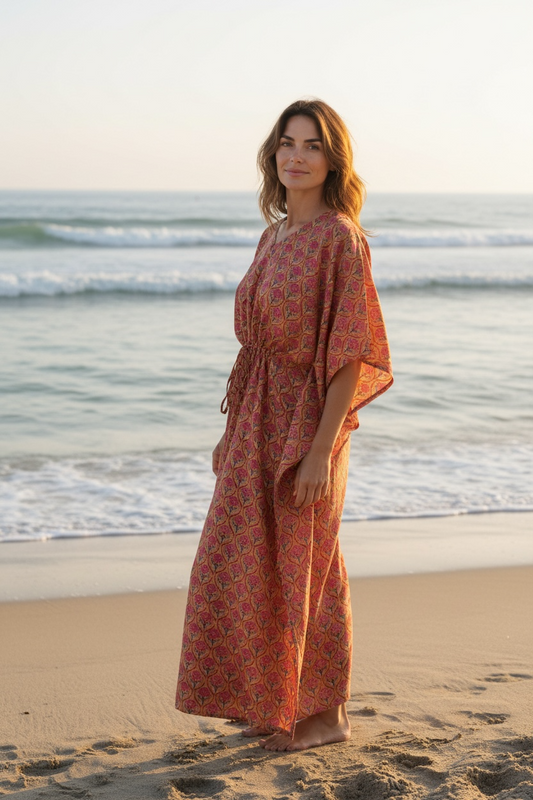 Cotton Kaftan - Jaal Flora
