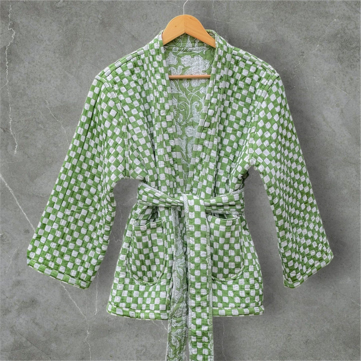 Reversible Quilted Jacket - Green