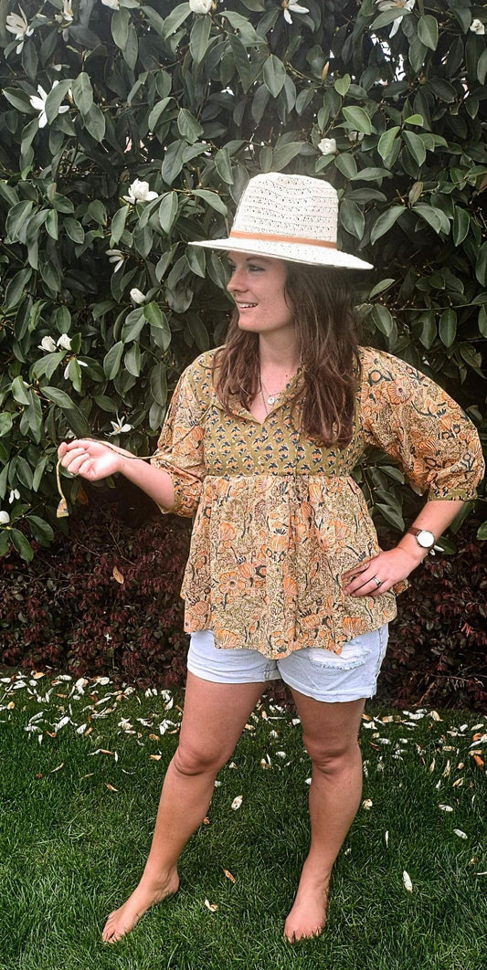 Handblock Print Cotton Tops