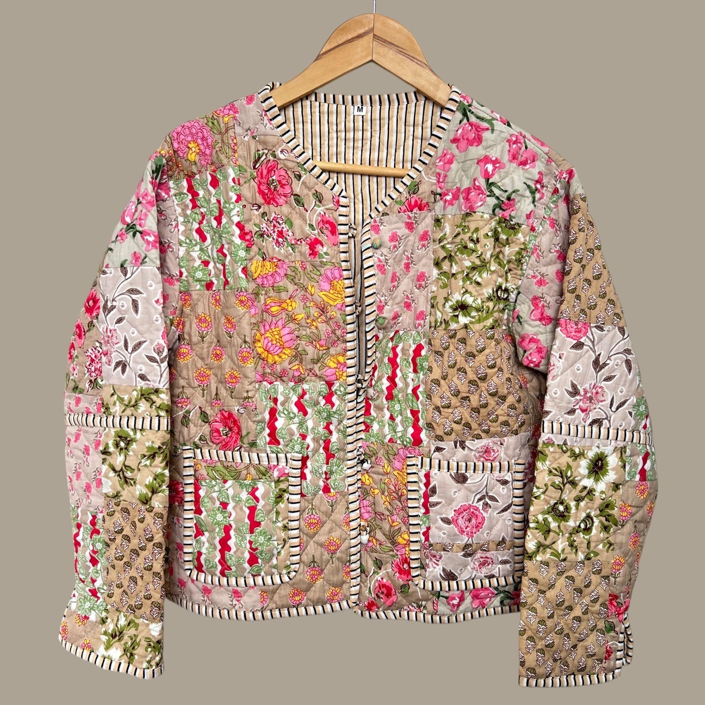 Reversible Jacket - Beige Patchwork