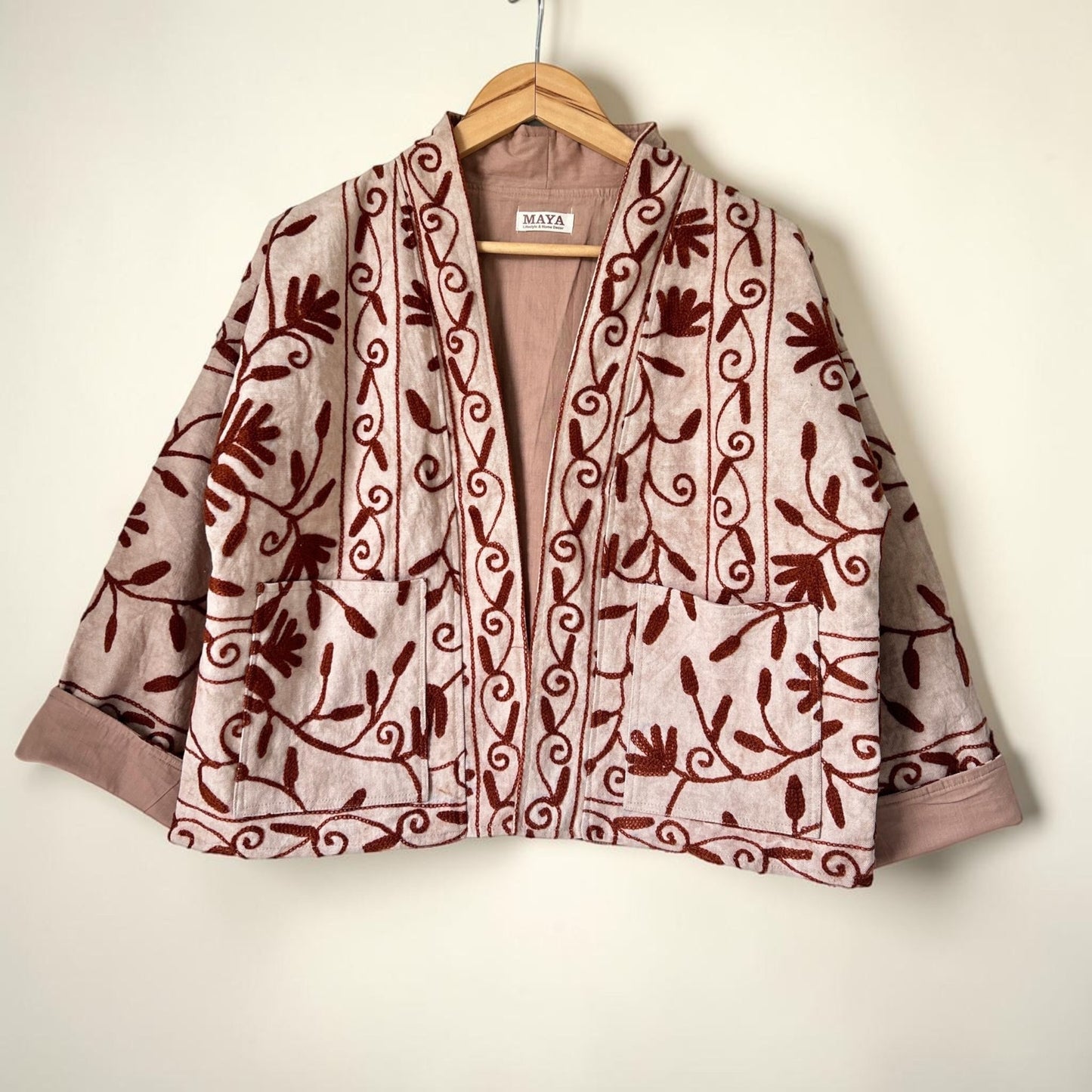 Suzzani Jacket - Maroon Beige