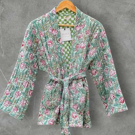 Reversible Quilted Jacket - Sage