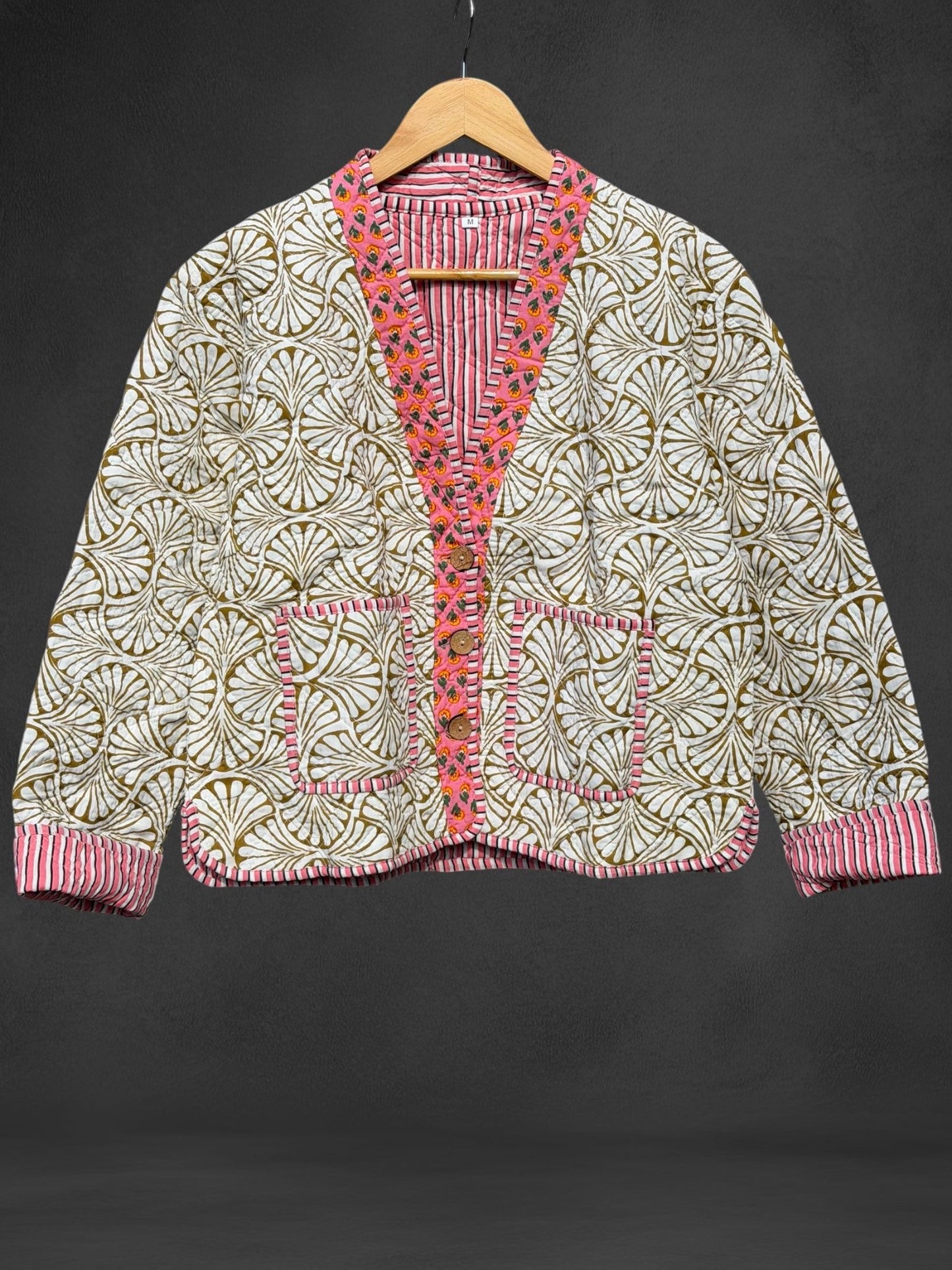 Reversible Cropped Jacket - Golden Petal