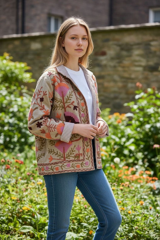 Suzzani Jacket - Blush Meadow