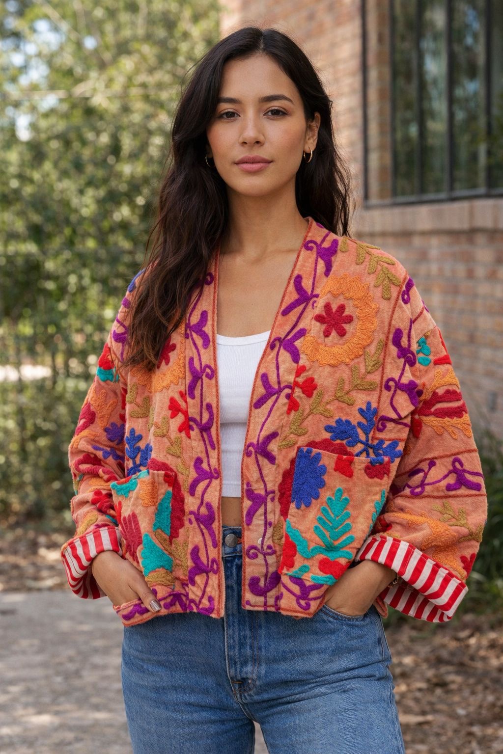 Suzzani Jacket - Peach Beauty