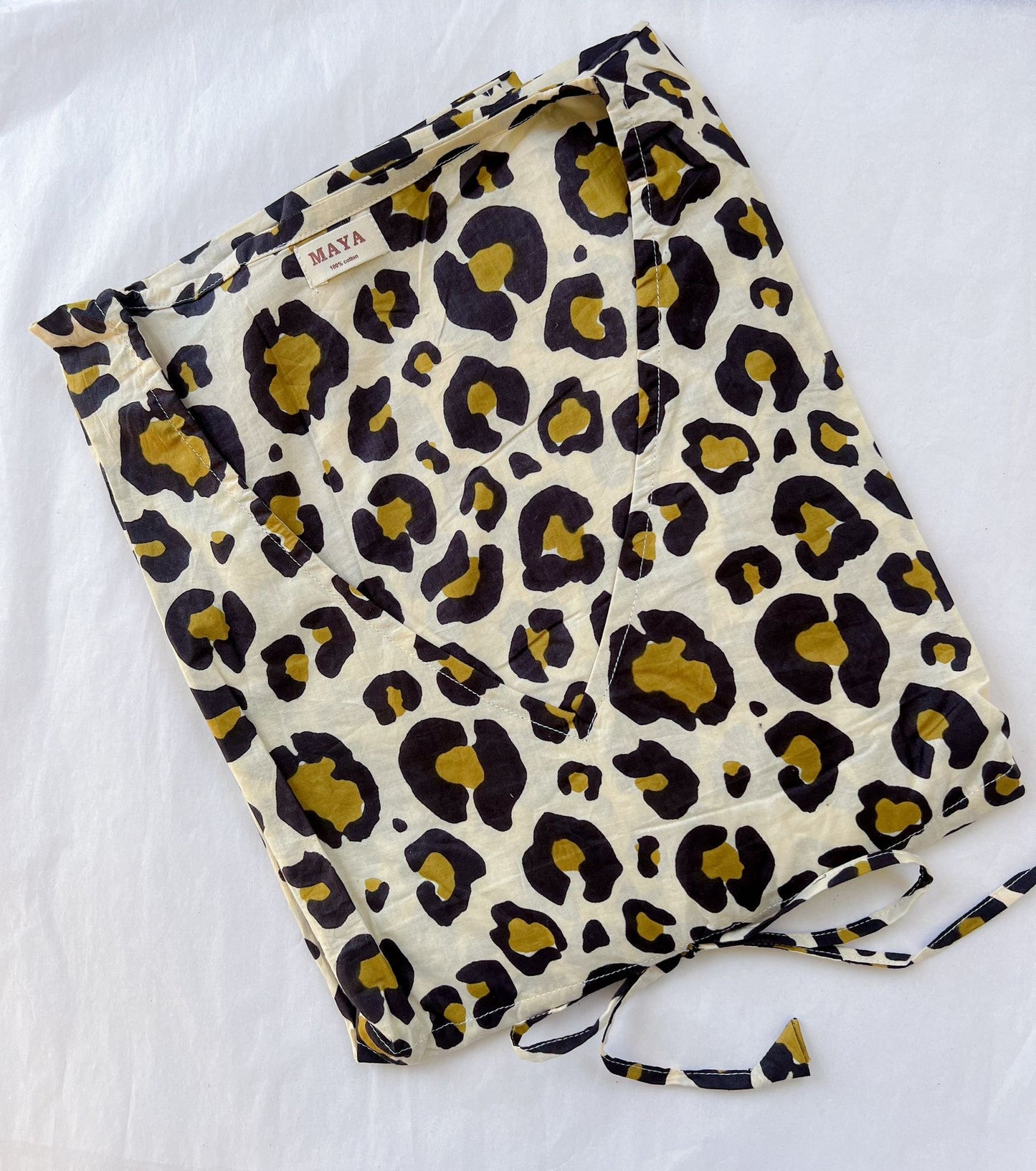 Cotton Kaftan - Black Leopard