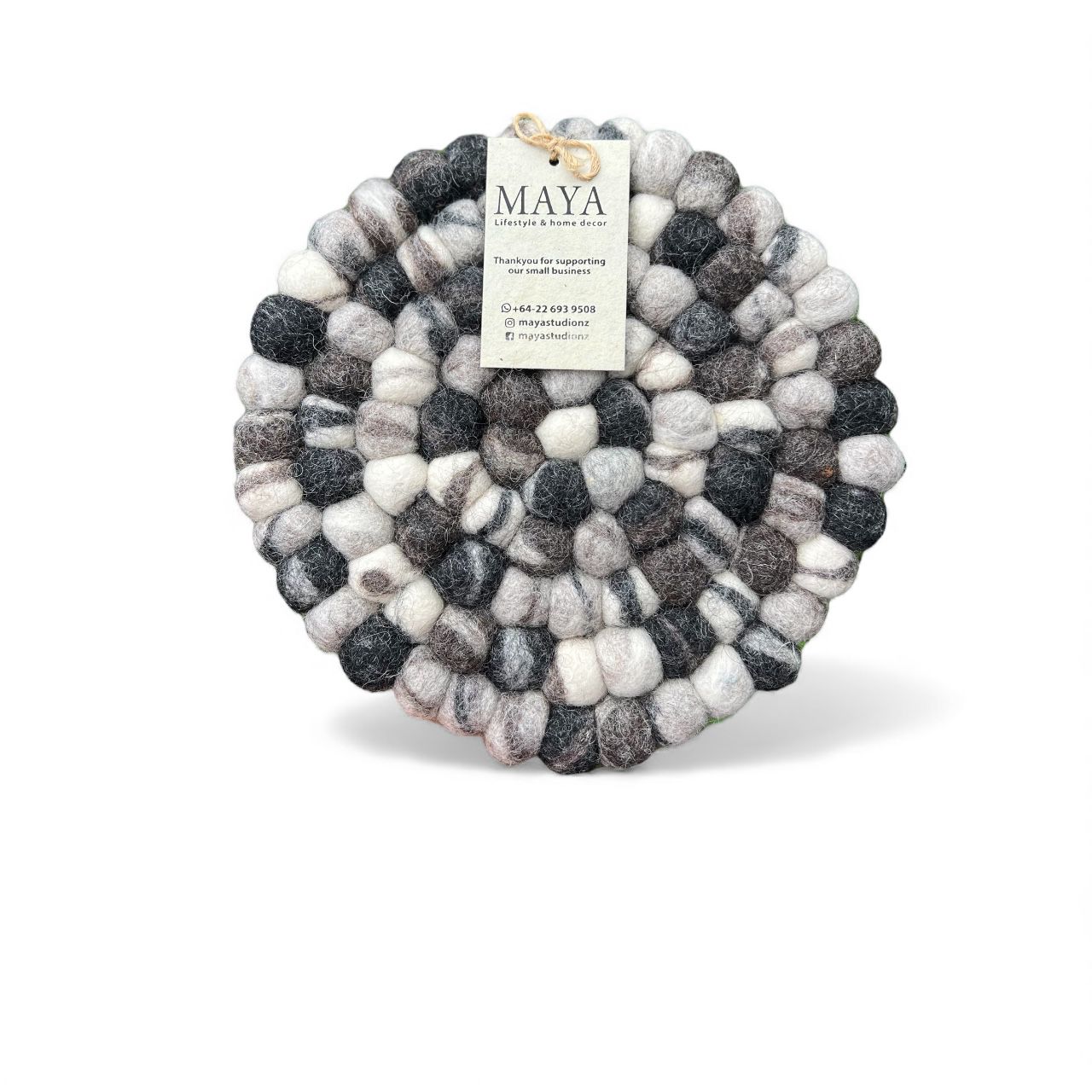 Feltball Trivet - Dark Pebble