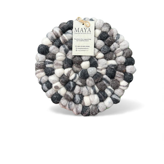 Feltball Trivet - Dark Pebble