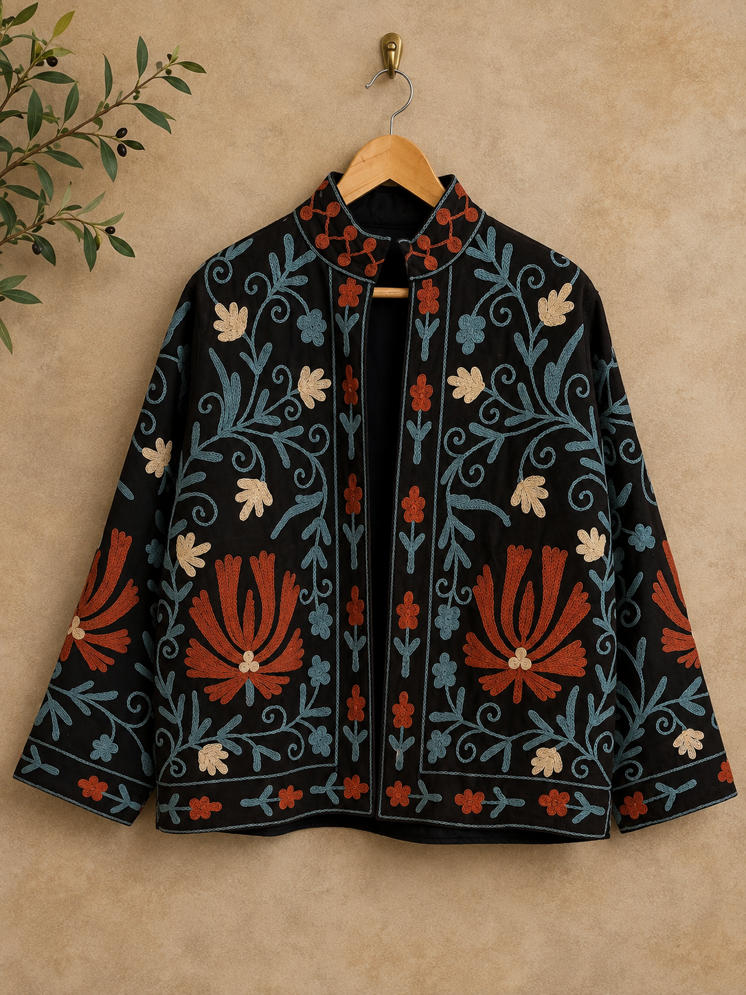 Suzzani Denim Jacket - Terracotta Garden