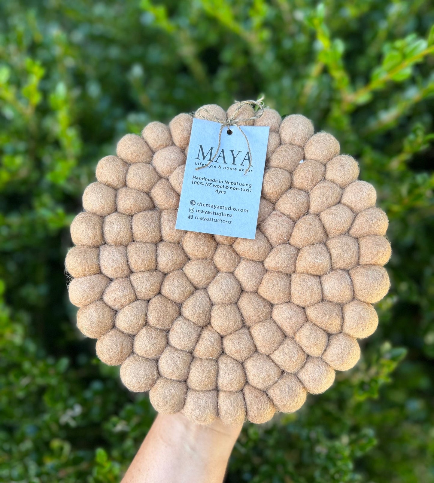 Feltball Trivet - Beige