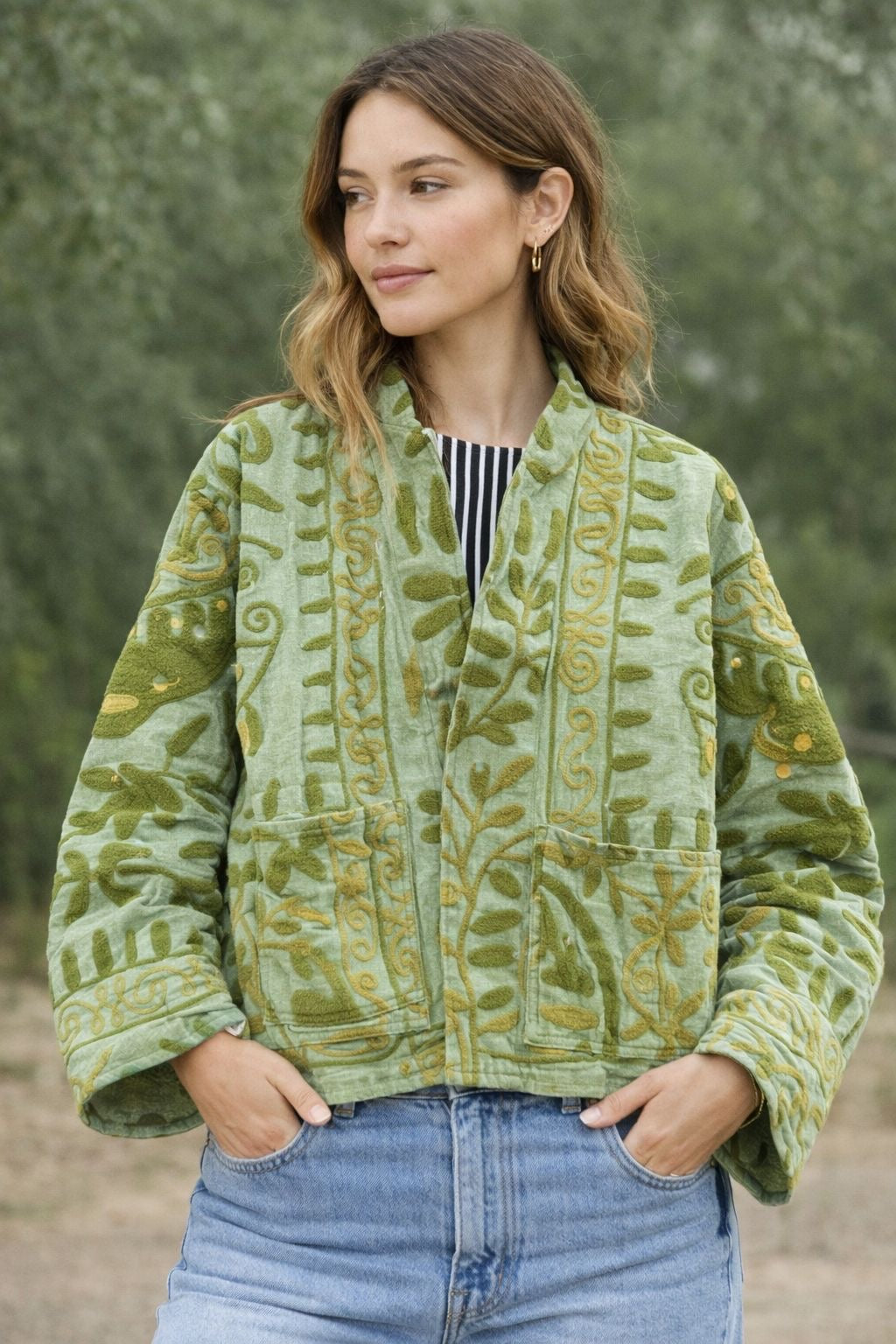 Suzzani Jacket - Sage Gulnaar