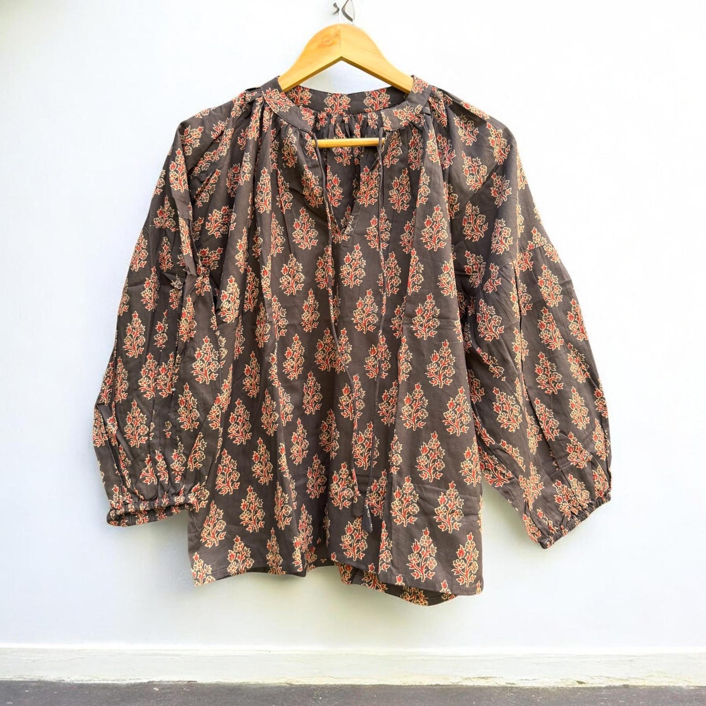 Handblock Print Straight Tops - 2 Patterns