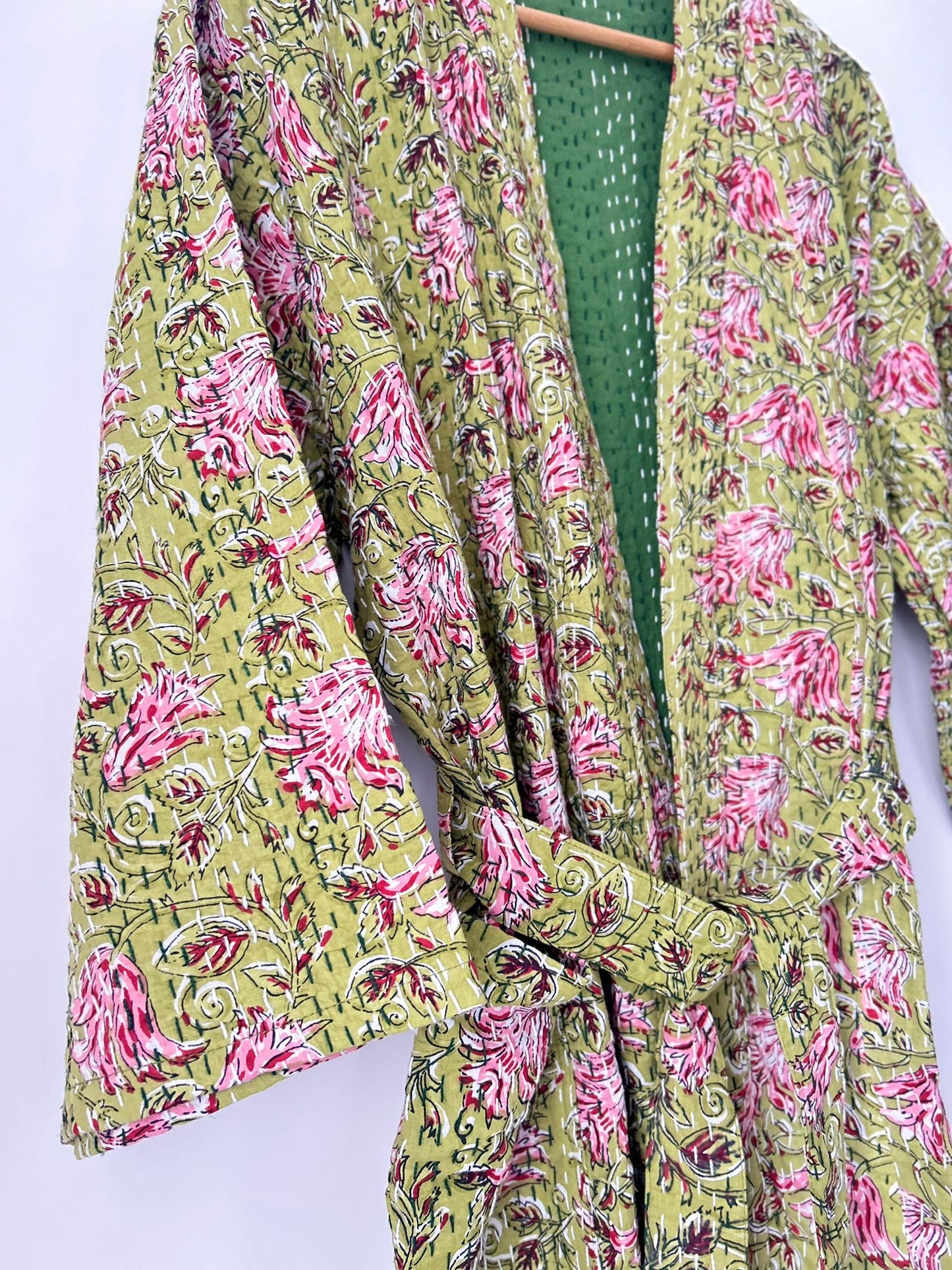 Kantha Robe - Moss Bloom