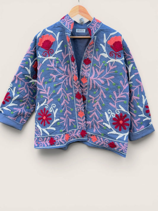 Suzzani Denim Jacket - Twilight Garden