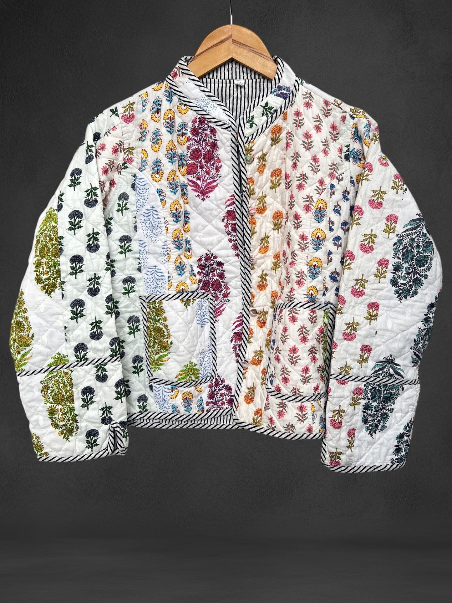Reversible Jacket - White Patchwork