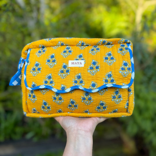 Wash Bags - Shades of Yellow (4 patterns)