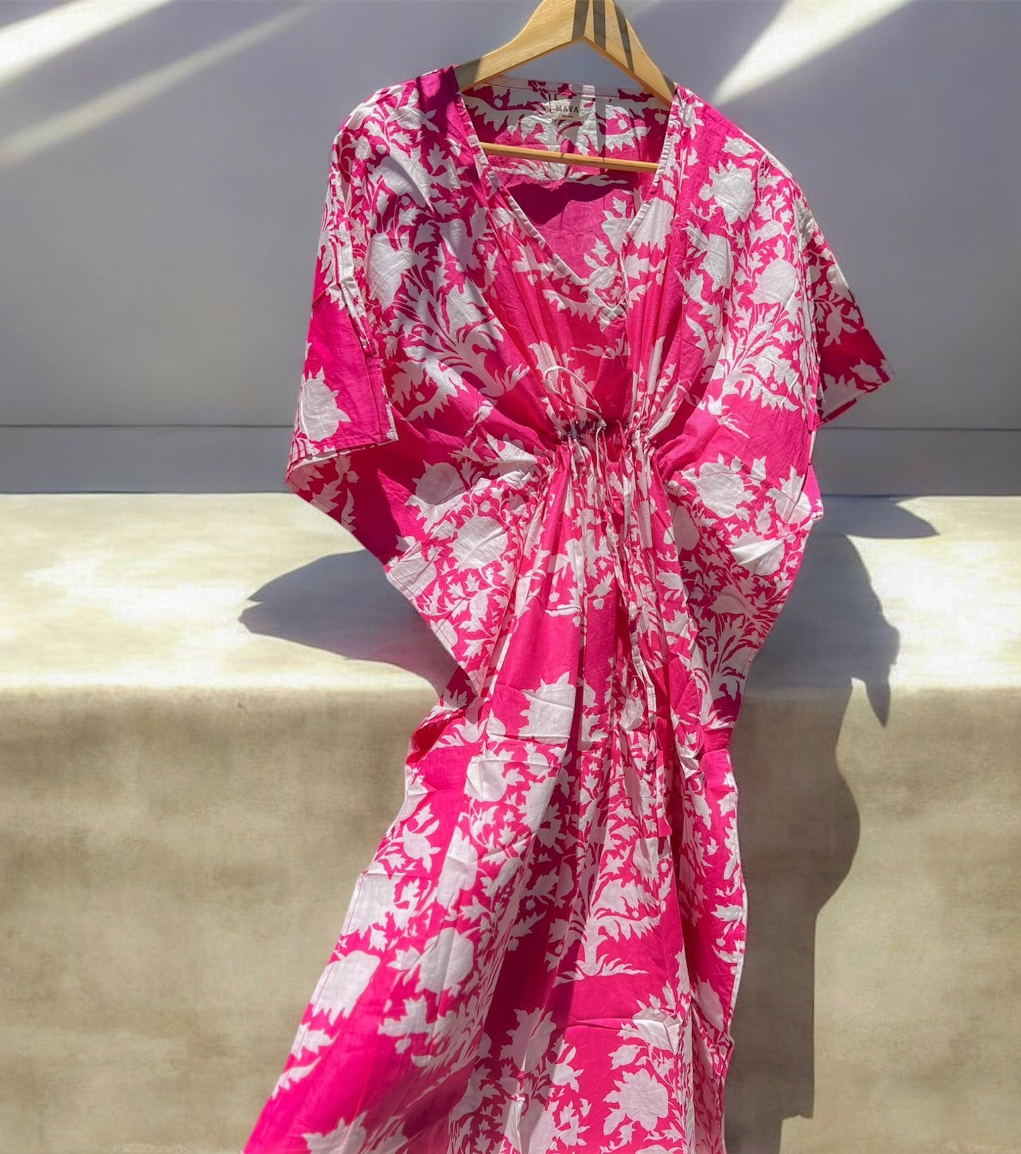 Cotton Kaftan - Rani Pink
