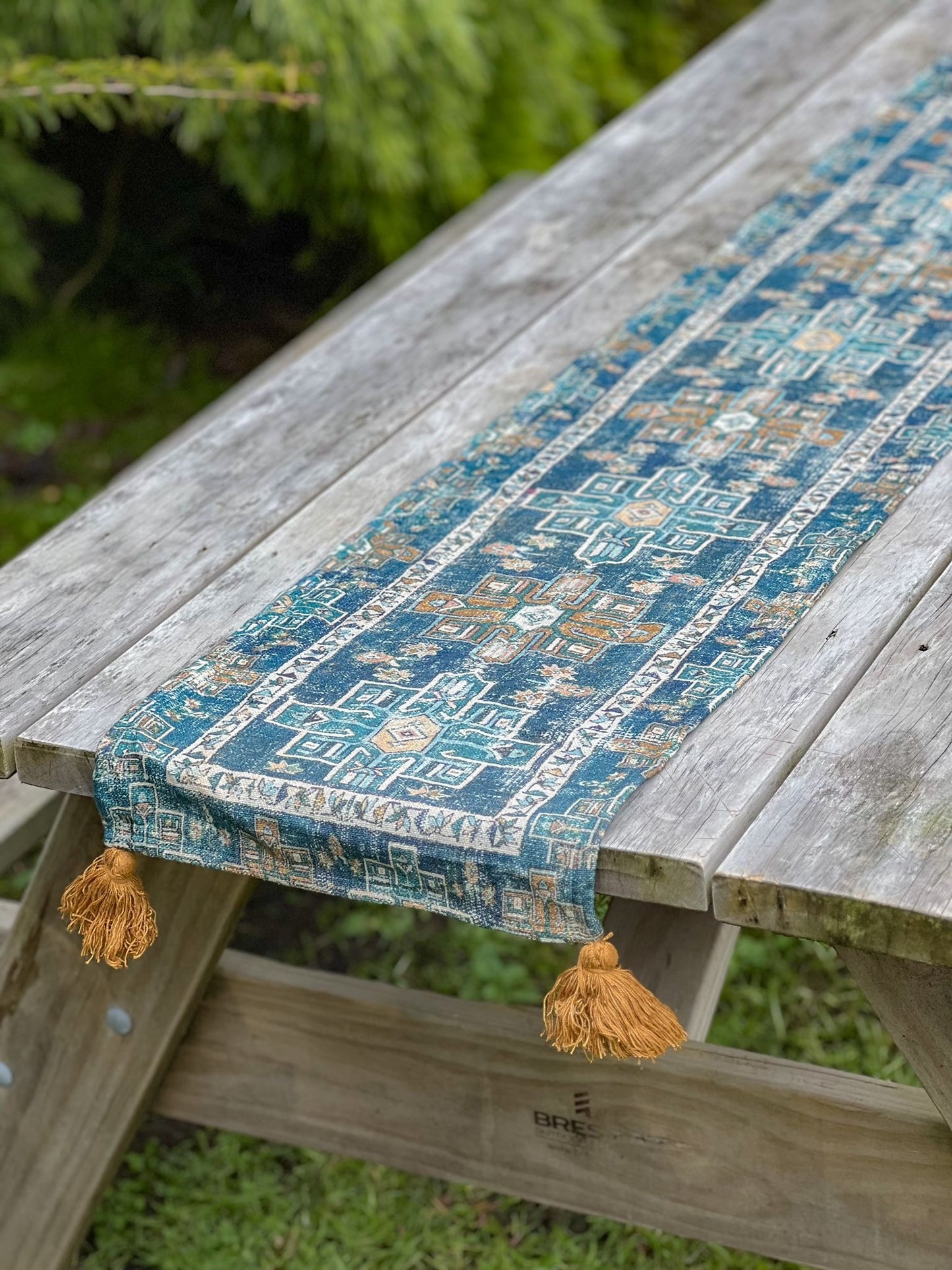 Vintage Table Runner - Navy
