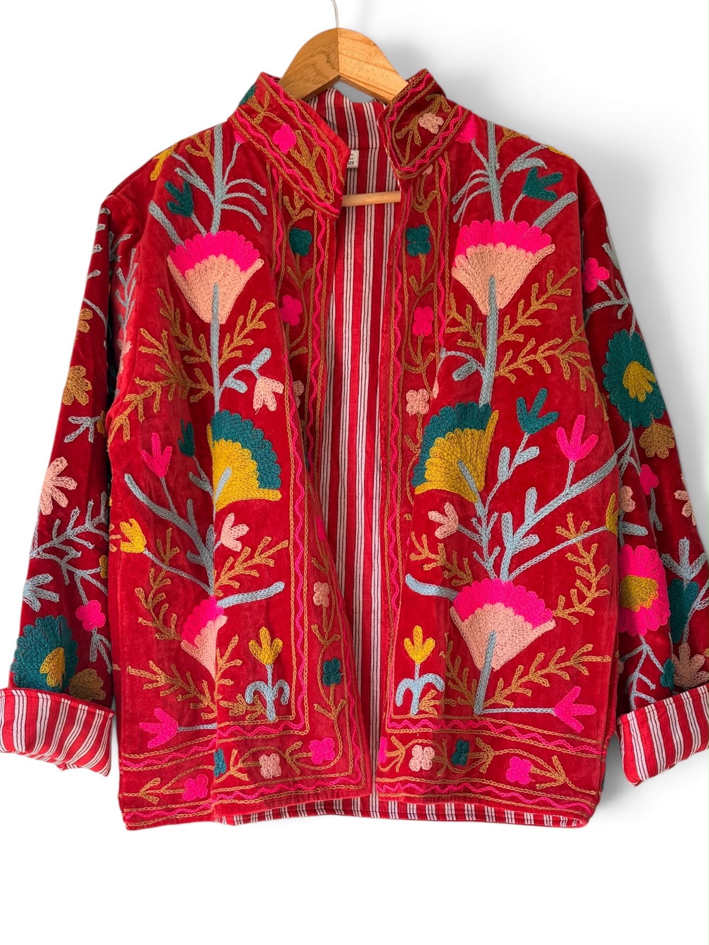 Suzzani Jacket - Scarlet Garden