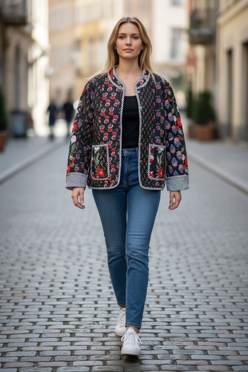 Reversible Jacket - Black Patchwork