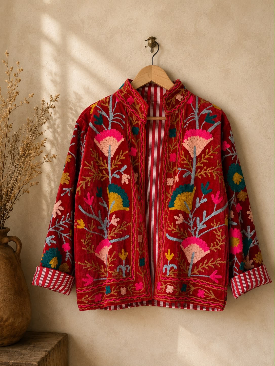 Suzzani Jacket - Scarlet Garden