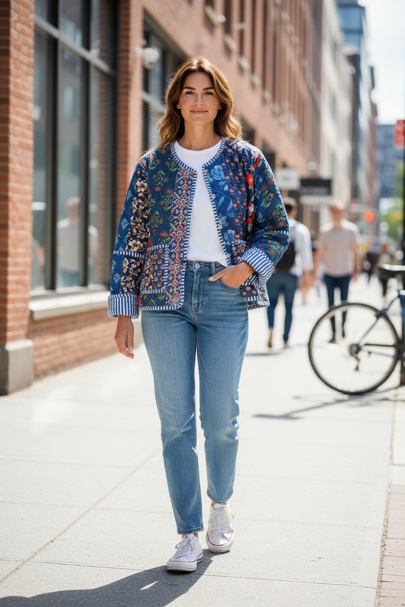 Reversible Jacket - Indigo Patchwork