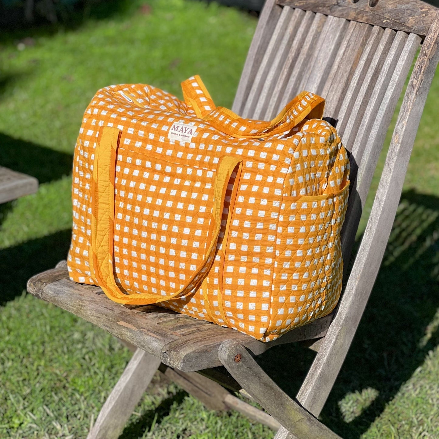 Duffle Bag - Yellow Check