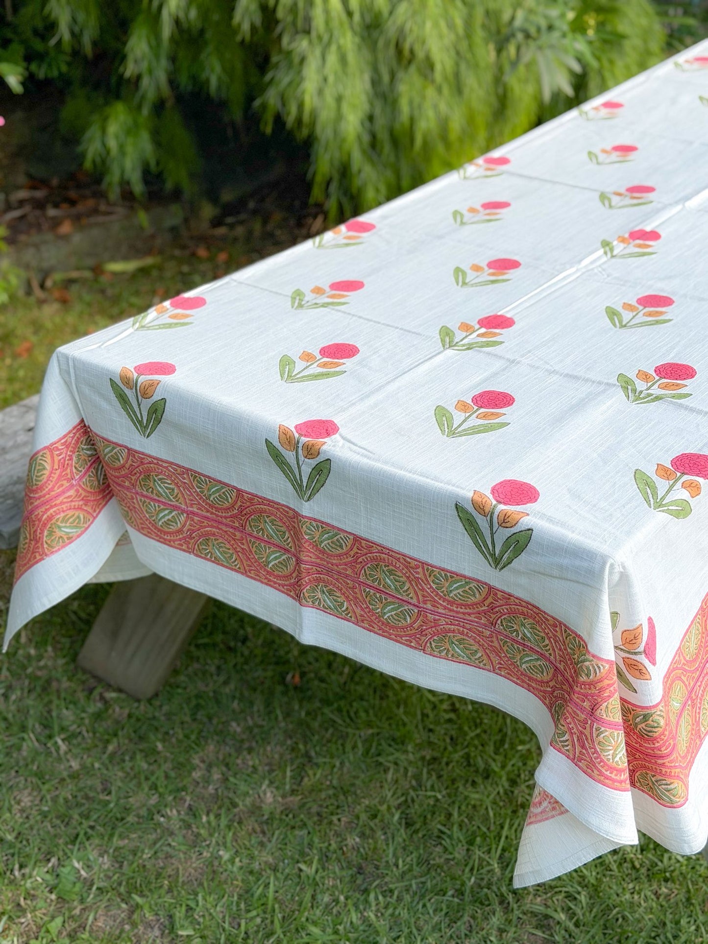 Table Cover 6 Seater - Peach Marigold