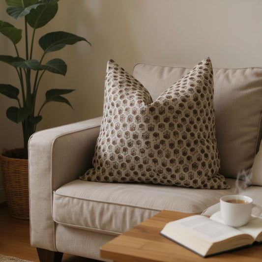 Linen Cushion Cover - Beige Bliss