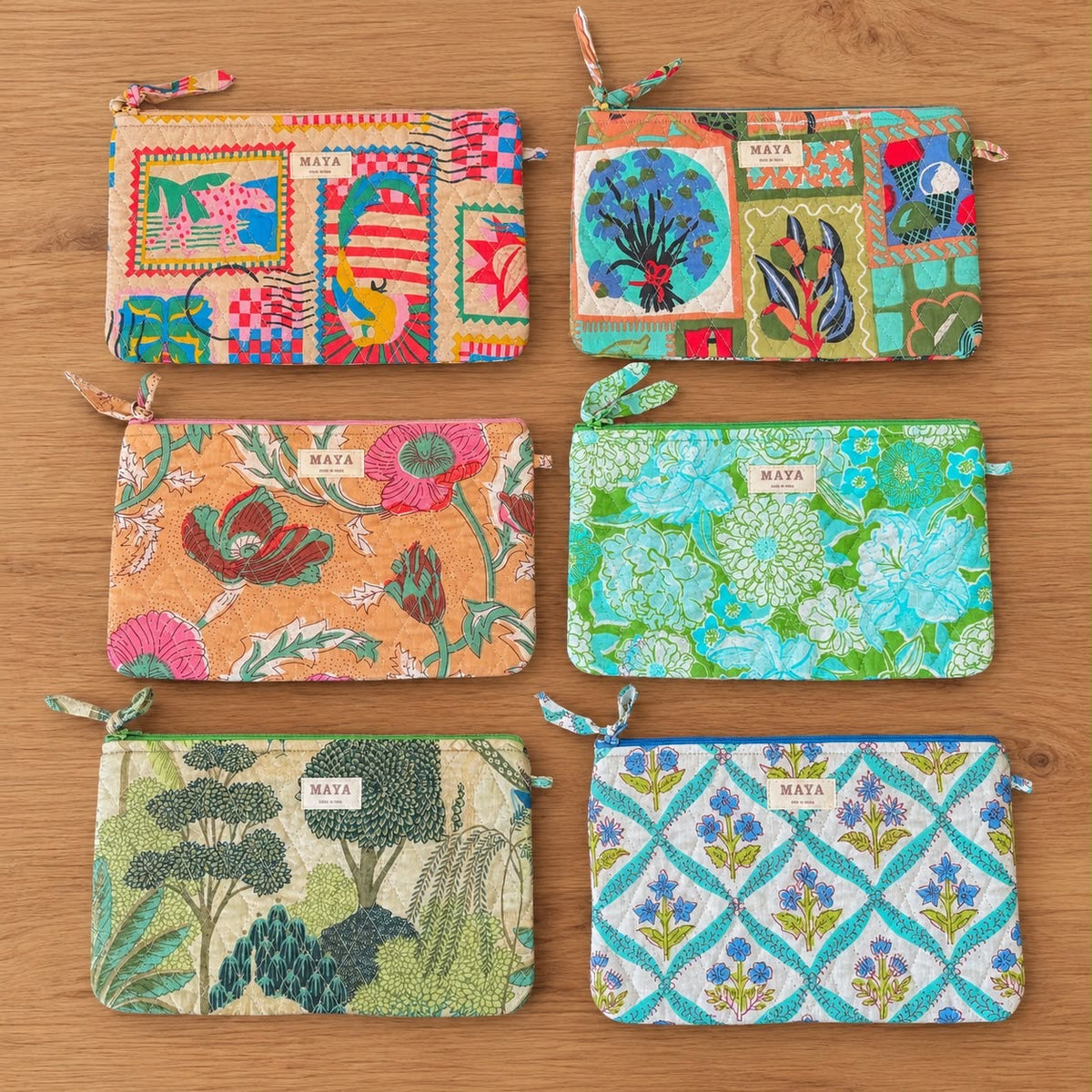 Cotton Quilted Pouches