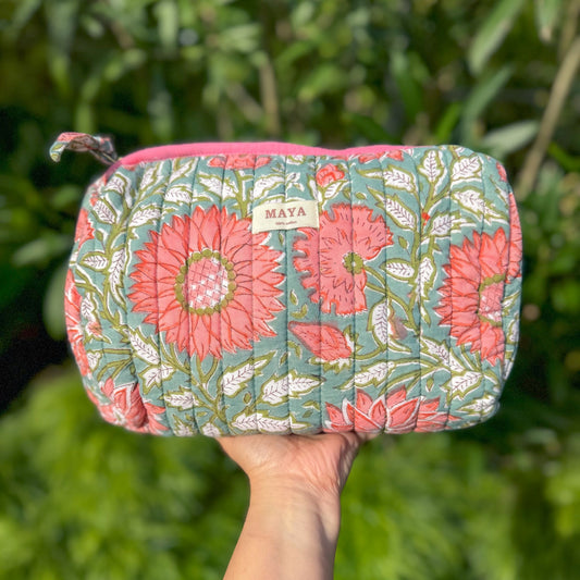 Premium Blockprint Toiletry Bags - 3 Patterns