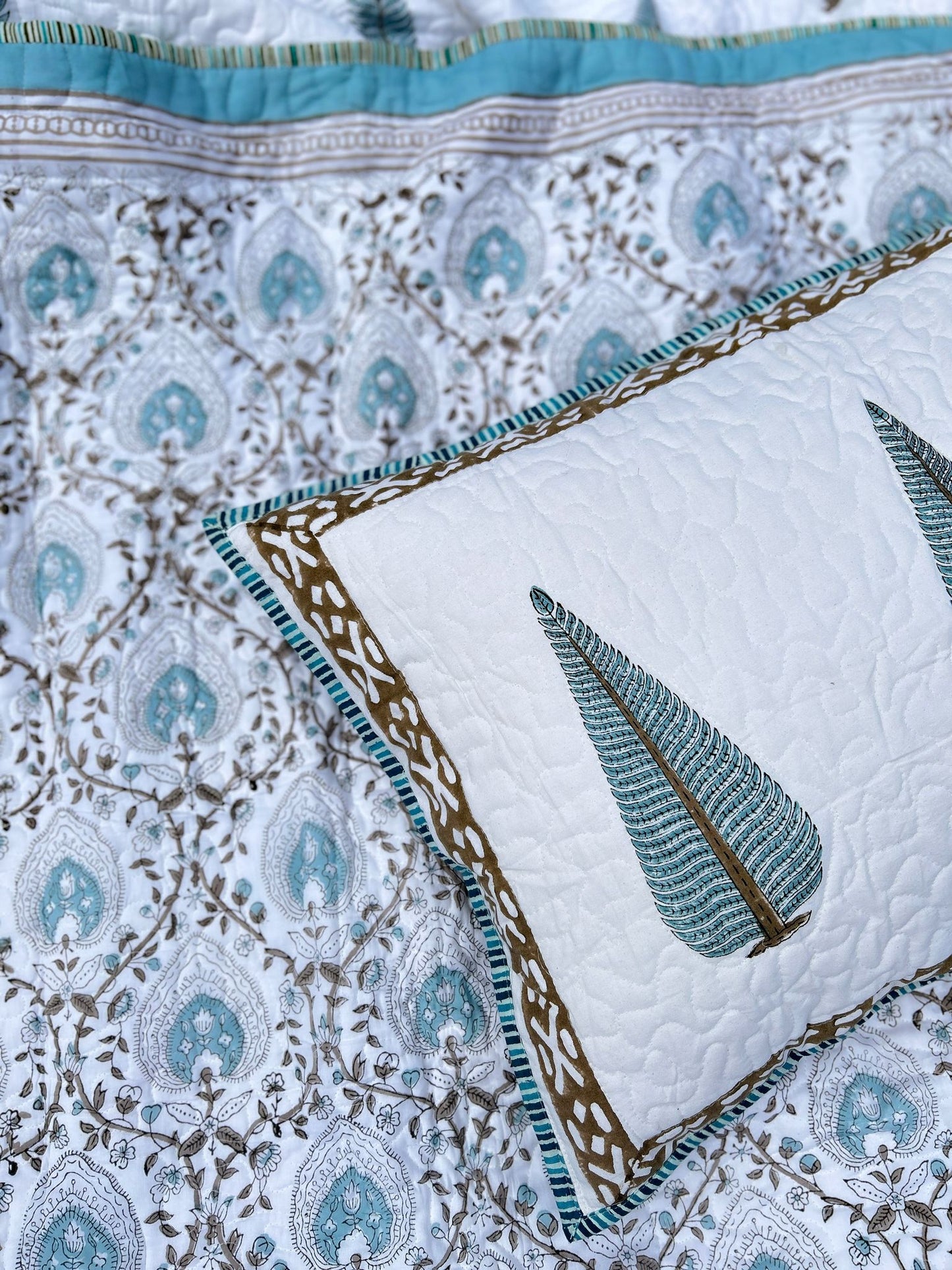 Reversible bedspread - Bagh Blue