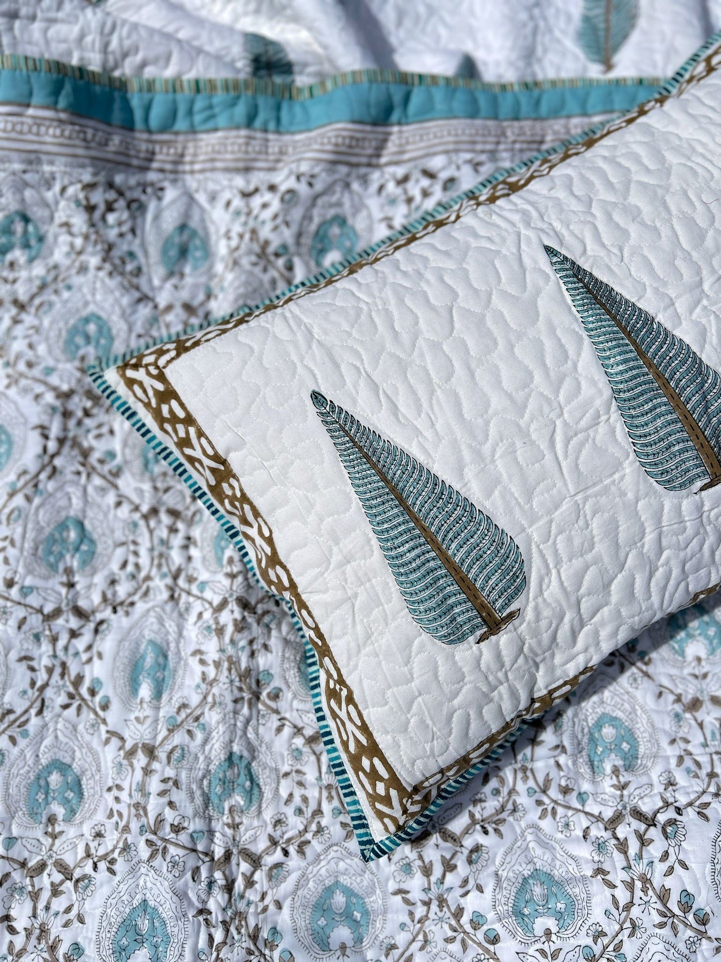 Reversible bedspread - Bagh Blue
