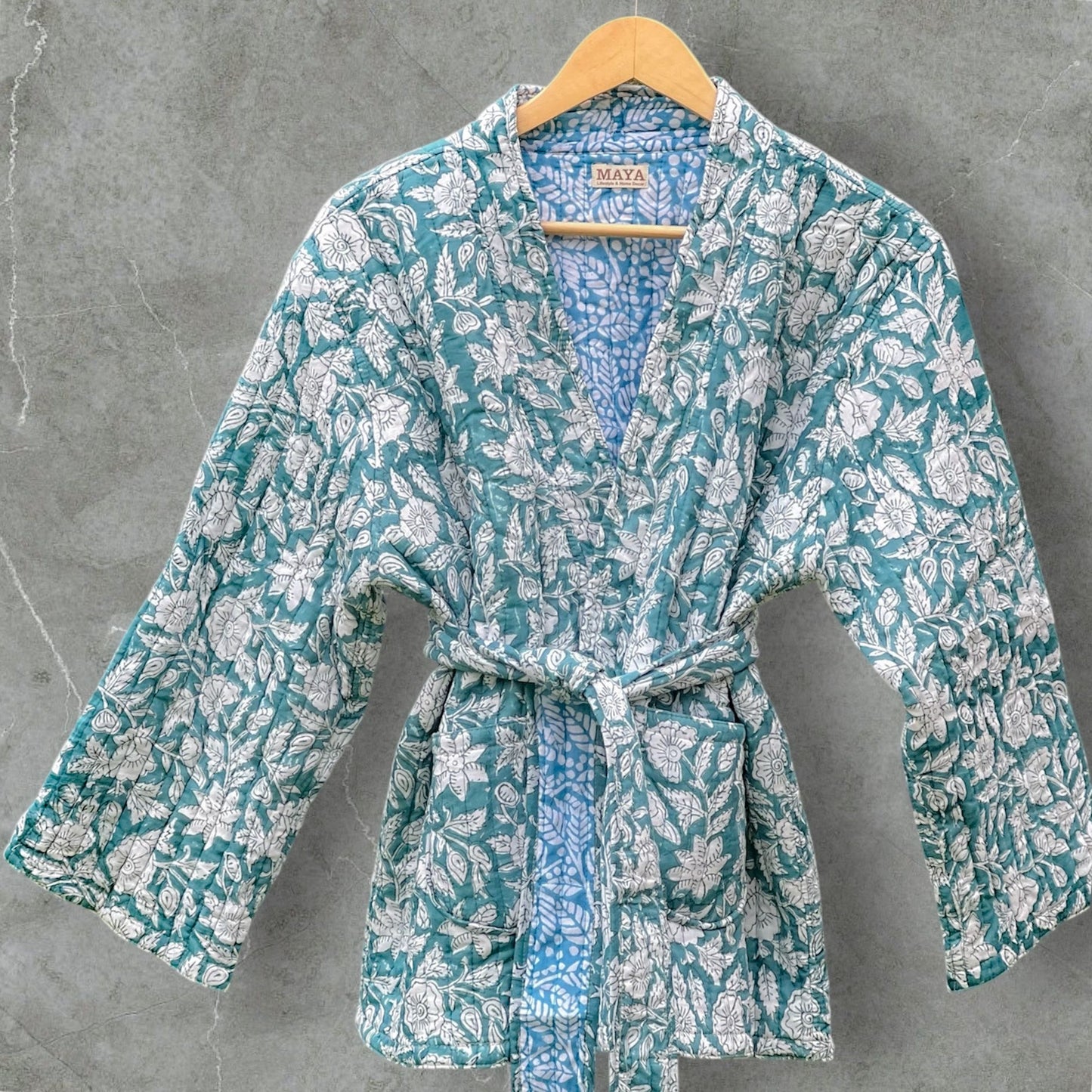 Reversible Quilted Jacket - Teal