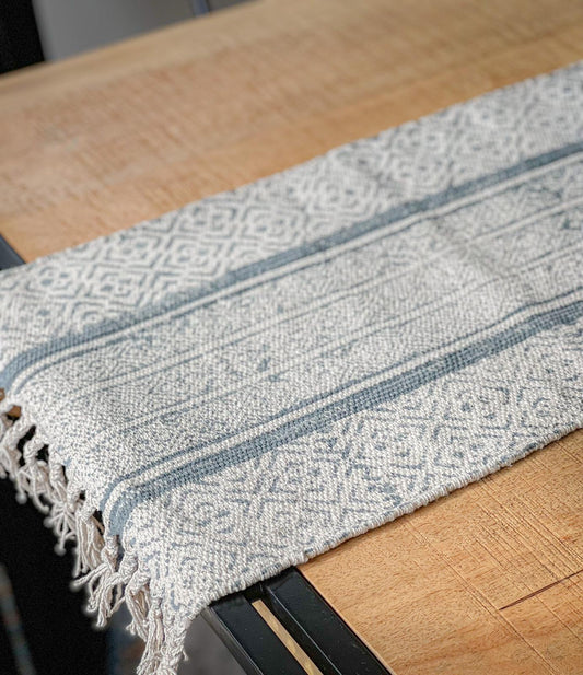 Kilim Table Runner - Cloud